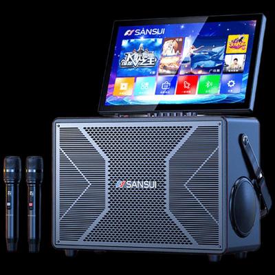 Портативная уличная караоке-колонка SANSUI с 21-дюймовым сенсорным экраном, штекер CN (адаптер в комплекте)