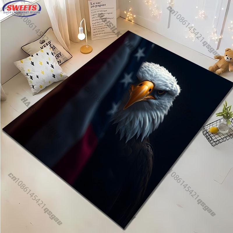 Soaring Bald Eagle Design rugs for Living Room carpet for home sofa bedroom, gift mat
