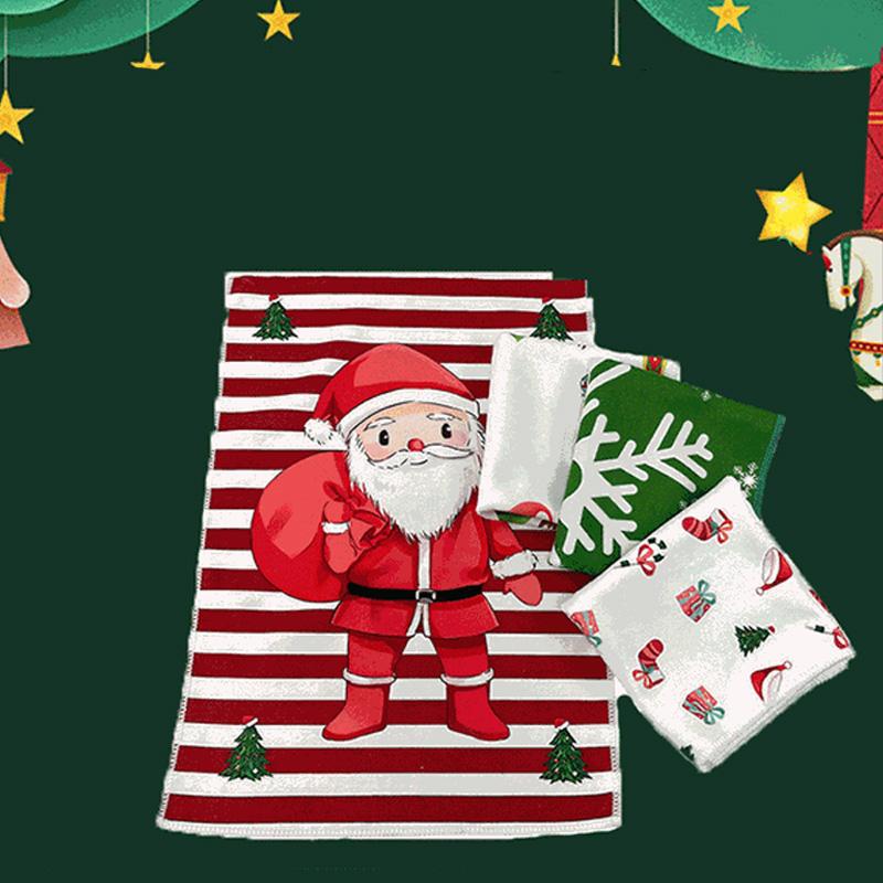 1 шт 45*32 см Рождественское полотенце Праздничная атмосфера Подарки для ванной