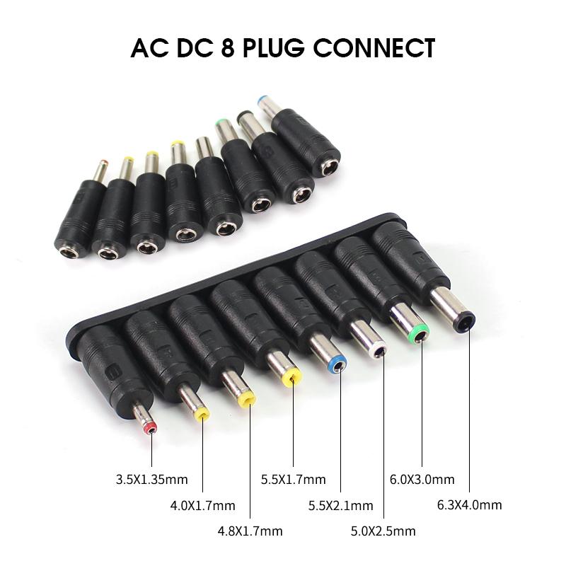 DC 5V 6V 9V 12V 2A Блок питания Адаптер Зарядное устройство AC 110V 220V AC DC Адаптер питания DC Plug Converter EU US с 8 шт. Connect Plug