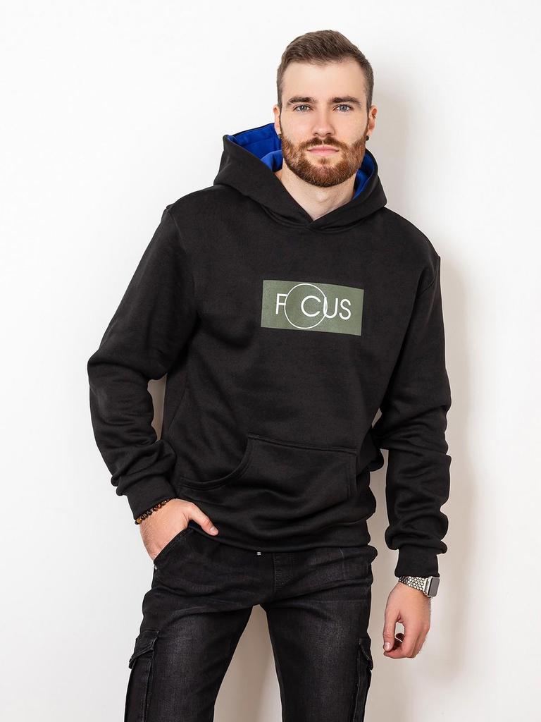 Трикотажное теплое худи  с принтом ISSA Plus