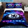 3pcs Chelsea Fc  Printed Bedding Set Duvet Cover Closure Includes 1 Duvet Cover & 2 Pillowcases Bedding Sets Home Decor Gifts