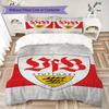 Постельное белье с узором VfB Stuttgart Комплект одеяла Пододеяльник Наволочка Домашний Декор Подарок на День Рождения (1 пододеяльник + 2 наволочки без наполнителя)97