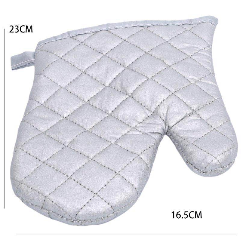 Non-slip Grilling Gloves Oven Mitts Baking Flexible Tkicken Cotton Lining Heat Resistant