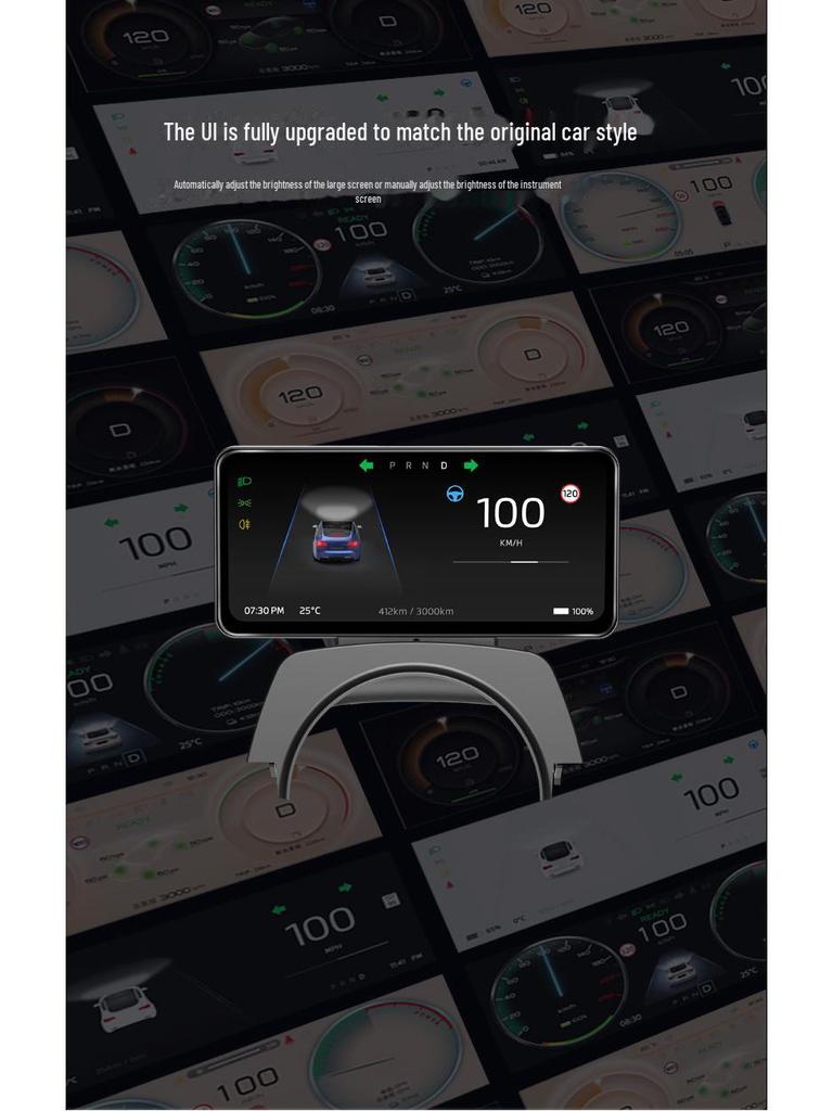 Tesla Model 3 LCD Instrument Display with CarPlay and Smart OTA Connectivity