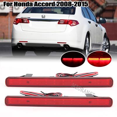 Светодиодный отражатель заднего бампера для Honda Accord 8 MK8 Saloon 2008-2015 EU Version, указатель тормоза, противотуманная фара для Acura TSX Sedan