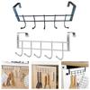 Modern Stainless Steel Door Hanger Shelf 5 Hooks for Scarves and Jackets