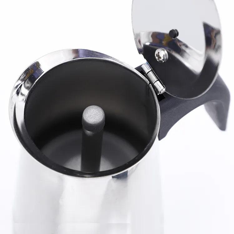 Stove Top Moka Coffee Pot 100/200/300/450ml Stainless Steel Filter Italian Espresso Coffee Maker Percolator Tool Mocha Cafetiere