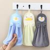 Cute Coral Fleece Duck Hand Towel for Kids