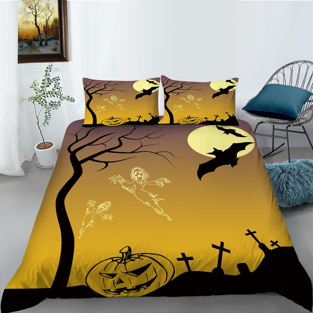 Наборы постельных принадлежностей на Хэллоуин, королевский размер, модный домашний текстиль, мягкое пододеяльник, комплект пододеяльников для детей-подростков