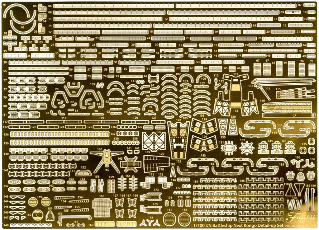 Fujimi Model 1/700 Grade Up Parts Series No. 135 KanNEXT IJN Battleship Kongo Genuine Etched Parts Gup-135