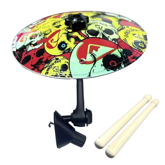 1/2 шт. Мини Автомобильная Тарелка Вентиляционное Отверстие Автомобильная Приборная Панель Символ Барабан Тарелка Крэш с Барабанными Палочками Музыкальный Инструмент Подарок для Любителей Музыки Барабанщиков