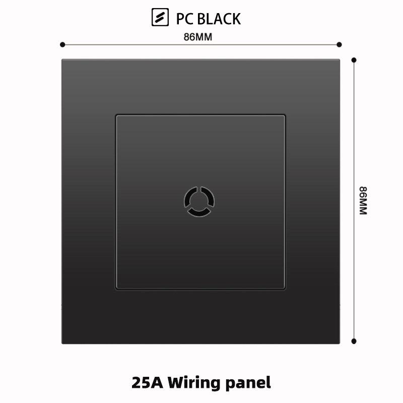 Британская розетка 13А с быстрой зарядкой USB-C, версия для Гонконга и Макао, черная, квадратная, 3 отверстия, панель 86