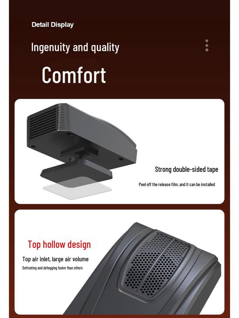 Автомобильный обогреватель 12 В с быстрым нагревом: Зимний антизапотеватель и размораживатель стекол