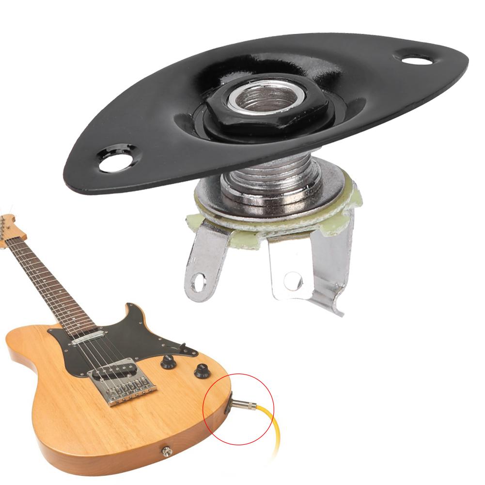 1/4 гитарный выход вход джек разъем 6.35 мм для электрогитар бас-гитар музыкальный черный