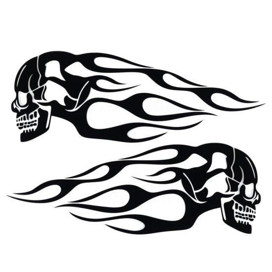 Полезная наклейка на мотоцикл, светоотражающая черная мода