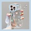 Applicable To Apple 15 Mobile Phone Case Iphone14 Doodle Color Love Heart 13 Mirror 12pro Transparent Soft Edge