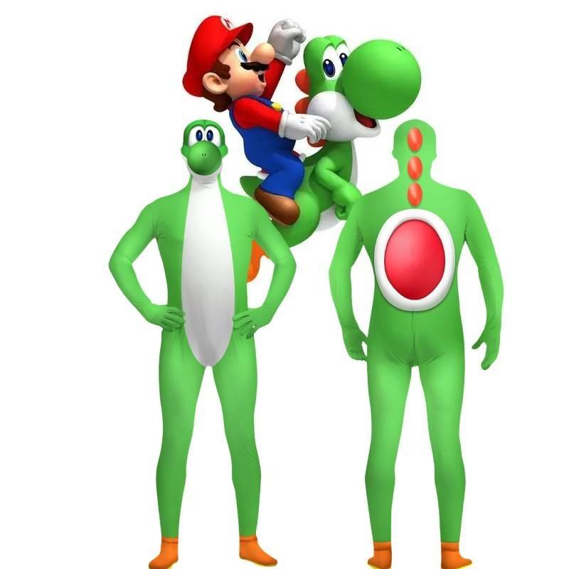 Colorful Long Sleeve Super Mario Jumpsuit 3d Printed Cosplay Outfit For Halloween Fun