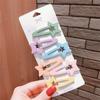 6PCS/lot Girls Fashon Solid Hair Clips Hairpins Children Candy Color Barrette Cute Hair Accessories LXY