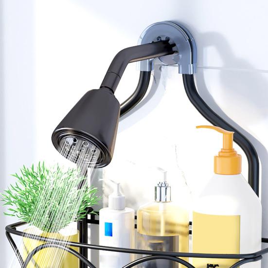 Стойка для хранения со съемной корзиной, большая вместимость, простая установка, 3-уровневый подвесной душ