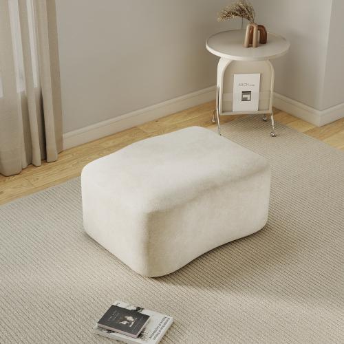 Modular Velvet Ottoman, Frameless Footstool with 32D Foam, Max Load 150kg for Living Room Apartment