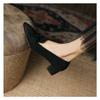 Fashion New Style Fashion Women's Pleated Slip On Mid Heel Office Ladies Shoe Chunky Heel Women Square Toe Shoes for Woman Zapatos Mujer
