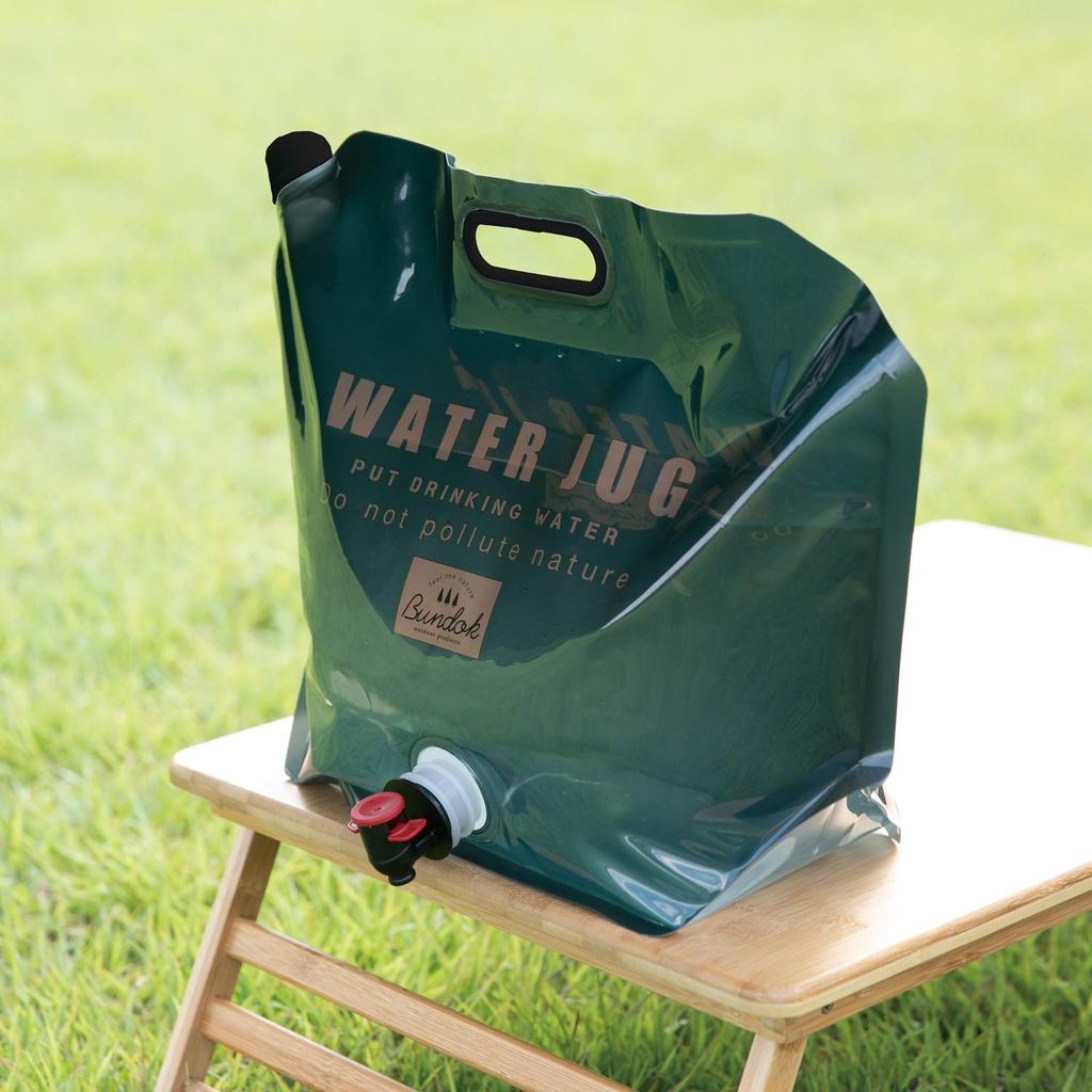 BUNDOK Folding Jug 7L Water Bag with Gusset and Tap Disaster Prevention Foldable Compact Lightweight (Liters) BD-347