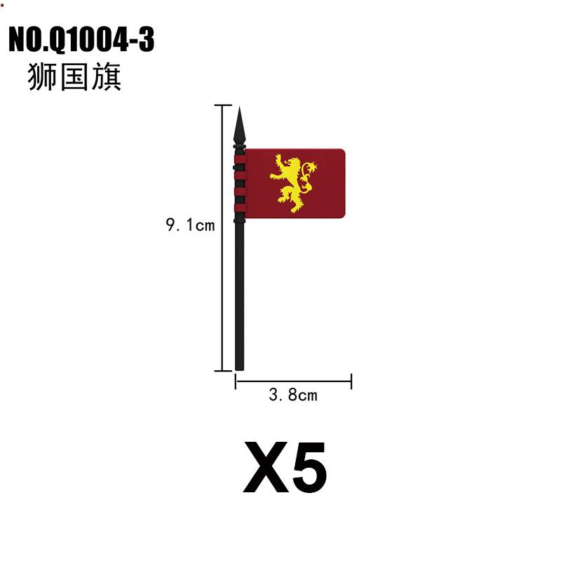 Военные Строительные Блоки Средневековый Солдат Рыцари Снаряжение Скакун Боевой Конь Флаг Волка Жилеты Щиты Огненный Дракон Мини Кирпич Игрушка