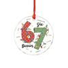Acrylic Christmas Ornaments, Fun Number Tidbit Ornaments, Pendants
