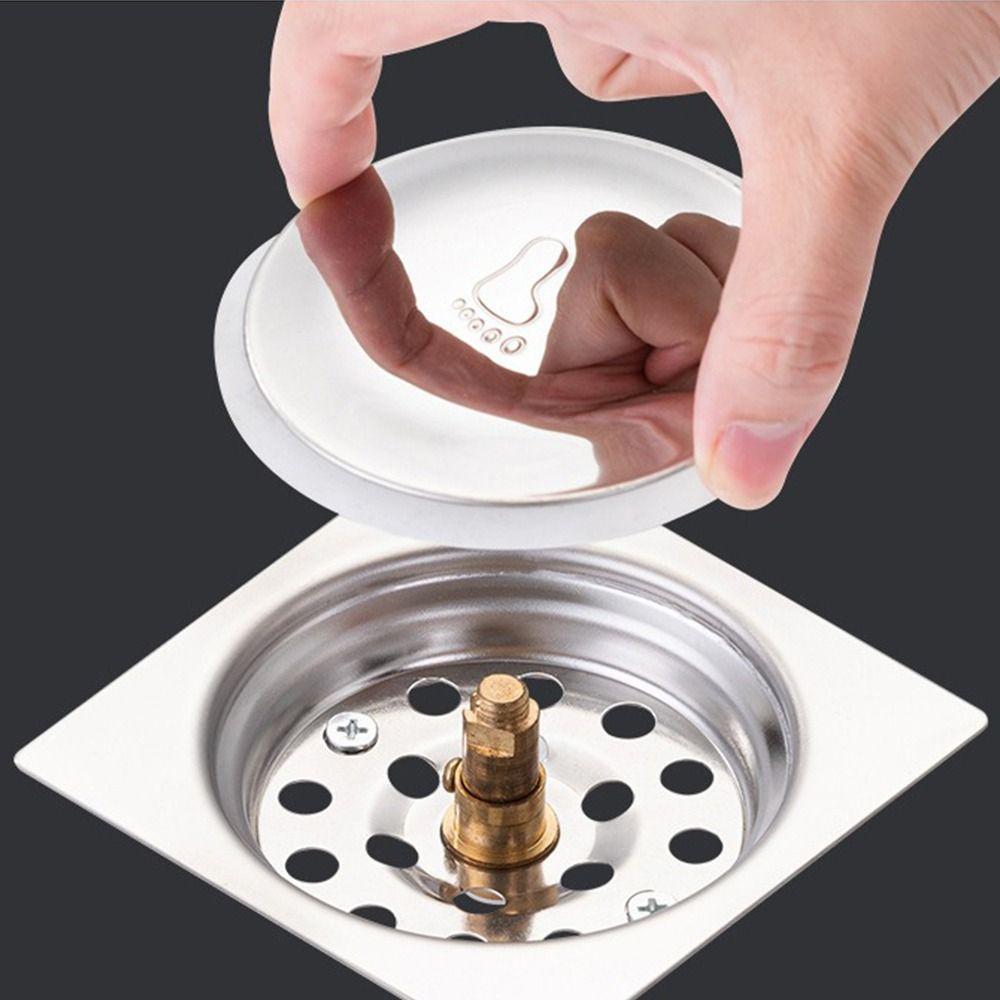 Pop Up Bounce Shower Foot Floor Drain Stainless Steel Drain Filter Durable Sewer Floor Strainer
