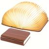 3Colors Mini Folding Book Lamp Portable Wooden Book Lights Desk Light Novelty LED Paper Lantern With USB Rechargeable Night Light Unique Gifts