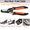 175/185mm Stripping Crimping Pliers Wire Stripper Multi Functional Ring Crimpper Electrician Peeling Network Cable Stripper Tools