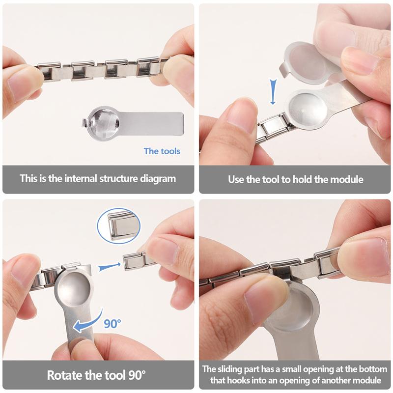 Модные цветы Глаза дьявола Сердце Бабочка Вишня Итальянские шармы из нержавеющей стали Подходят для браслета 9 мм Циркон DIY Изготовление Подарки