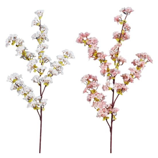 Yousheng 3 шт. искусственные ветки сакуры, многоразовые искусственные шелковые стебли сакуры, розовые или белые ветки сакуры для вазы, свадьбы, домашней вечеринки