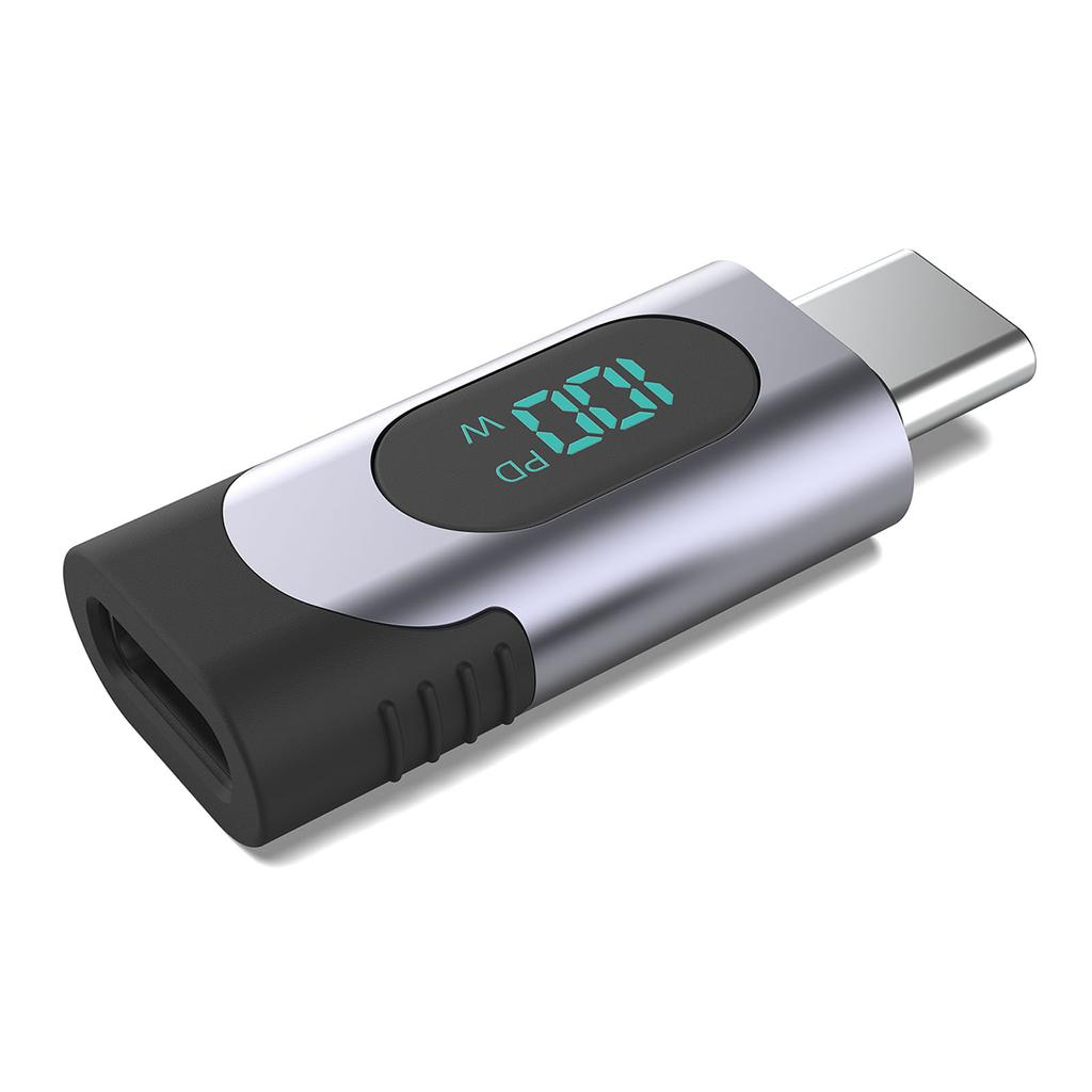 LED Display USB C Extenders Adapter 100W Fast Charging 480Mbps Data Transfer Support for Smartphones, Tablets, Laptops