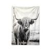 Cozy Highland Cattle Print Flannel Blanket Soft Warm Throw for Naps Camping Travel Home Decor Gift for Friends Family Lovers