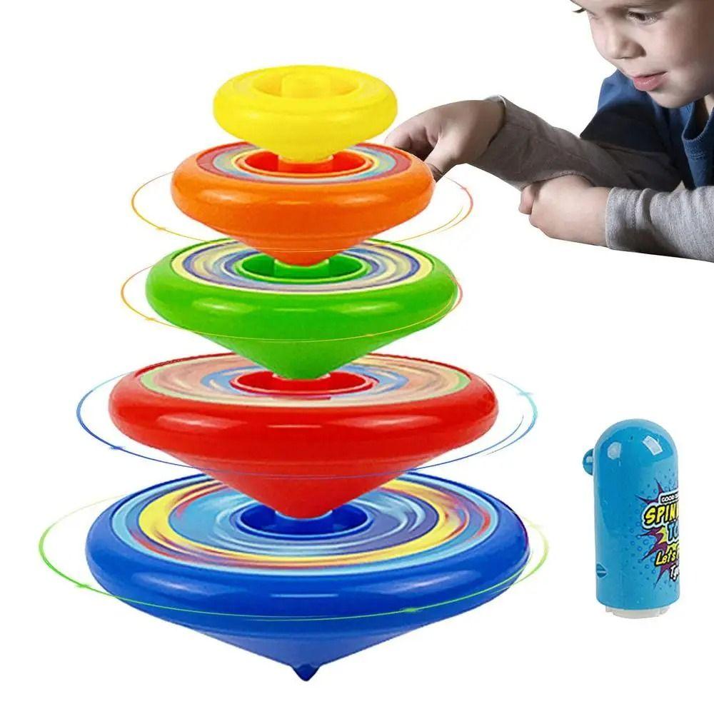 Rotating Toy Flying Stacking Gyroscopes Interesting Launcher Gyroscope Set  Kids Toy