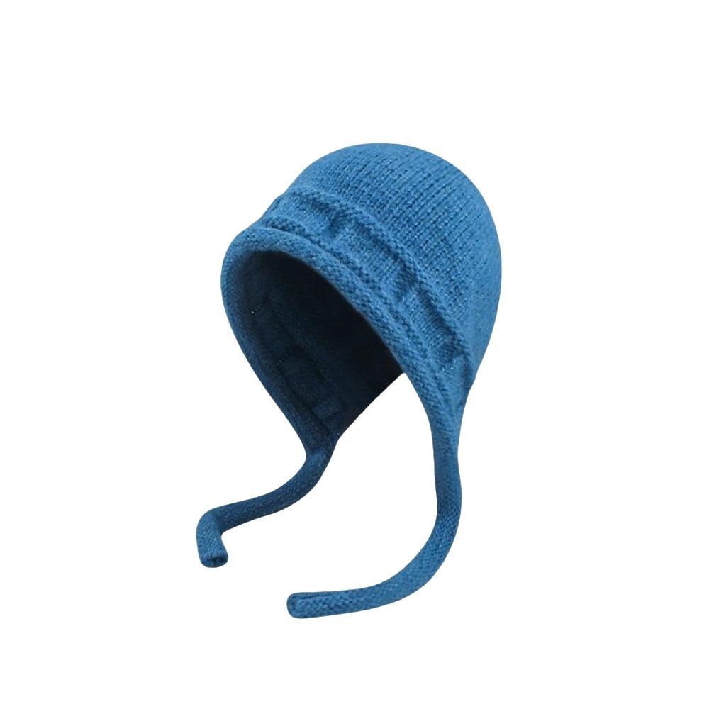Plush Winter Knitted Hat Solid Color Pullover Hat Simple Warm Beanie Hat Girl