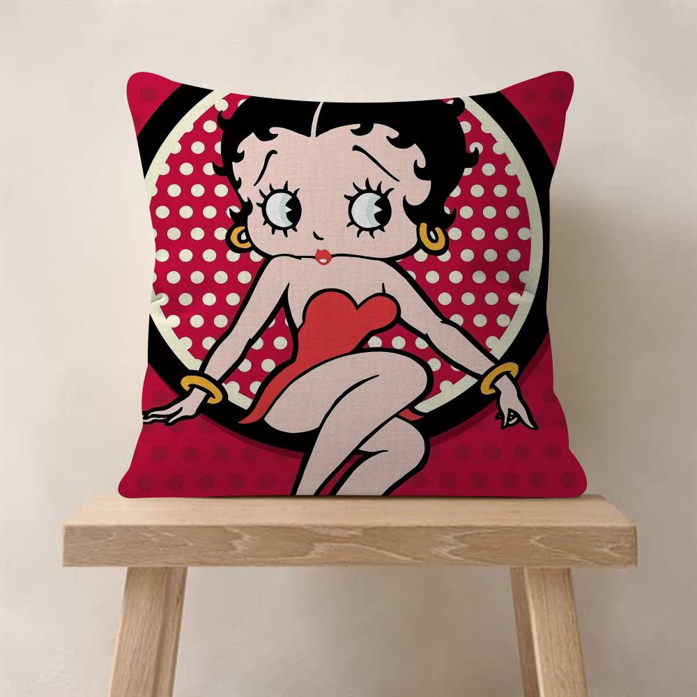 Pretty Cartoon BBetty Bboop Pillow Gift Home Office Decoration Bedroom Sofa Car Cushion Cover Case 45x45