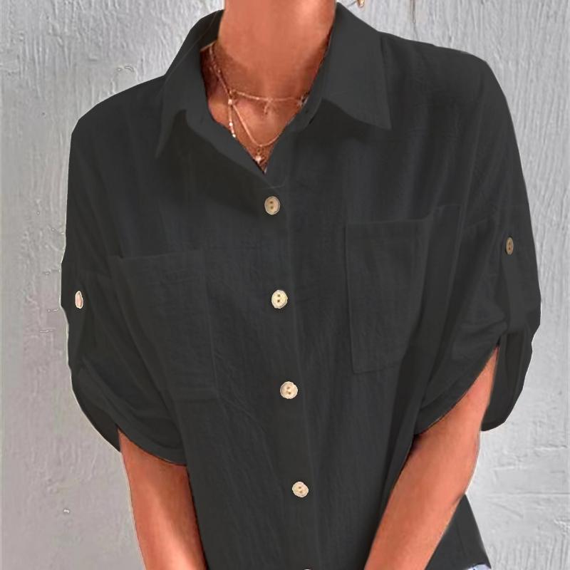 Женская рубашка, повседневная свободная рубашка с длинными рукавами