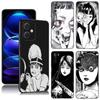 Japanese Horror Manga Black Silicone Phone Case For Xiaomi Redmi Note 10 11 11S 12 13 4G 8 9 11T Pro 5G Plus 8T 9S 10S 12S