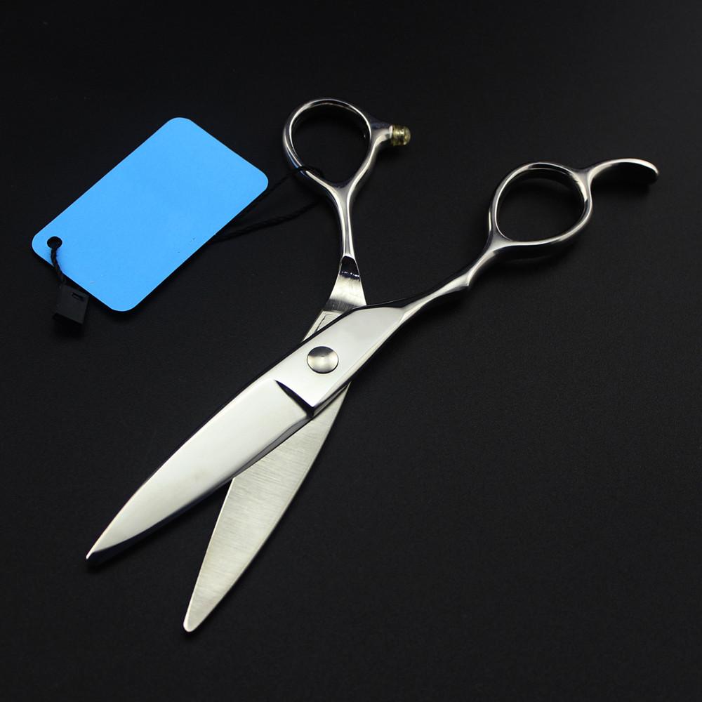 Стальные левые 6-дюймовые серебряные ножницы для стрижки волос парикмахерские ножницы Makas парикмахерские ножницы