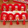 Chinese Style New Year Hair Rope Red Horsetail Holder Jubilant Headwear  Hanfu Headwear