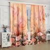 Four Seasons Universal Colorful Floral Flowers Romantic Digital Printed Living Room Curtains Rod Pocket Curtains Living Room