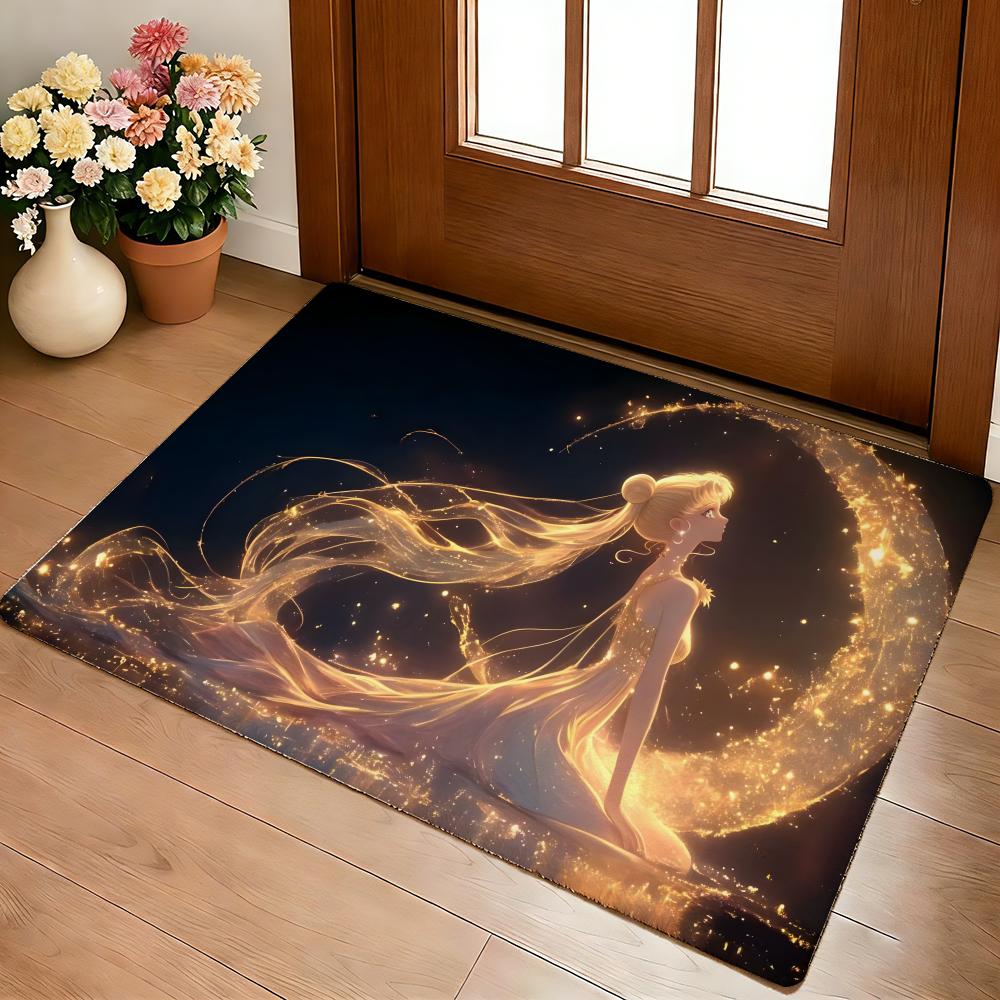 Горячий Аниме S-Сейлор М-Лунная Напольный Коврик Уютный Фланелевый Мягкий Толстый Нескользящий Коврик Для Гостиной Спальни Кухни Декор Ковры