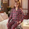 Family Christmas Pjs Matching Set Plaid Long Sleeve Button Down Sleepwear Holiday Soft 2 Piece Lounge Sets