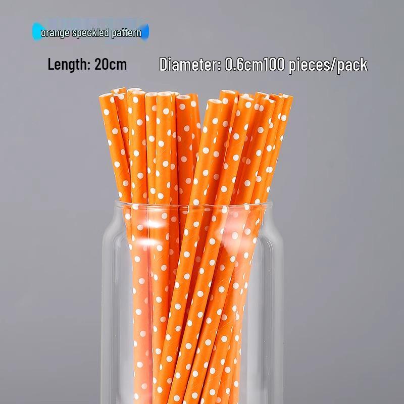 100 Eco-Friendly Colored Paper Straws: Disposable, Creative Party Straws for Juice & Cocktails