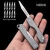 Titanium Alloy Scalpel Knife Folding Pocket Knife No. 11 Surgical Blade Sharp Cutting Knife Key Knife Portable Small Tool