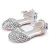 Сандалии для девочек ясельного возраста с пайетками, универсальные, детские, принцесса, повседневные, свадебные, одинарные туфли, модный бантик, детские платья, одинарные туфли