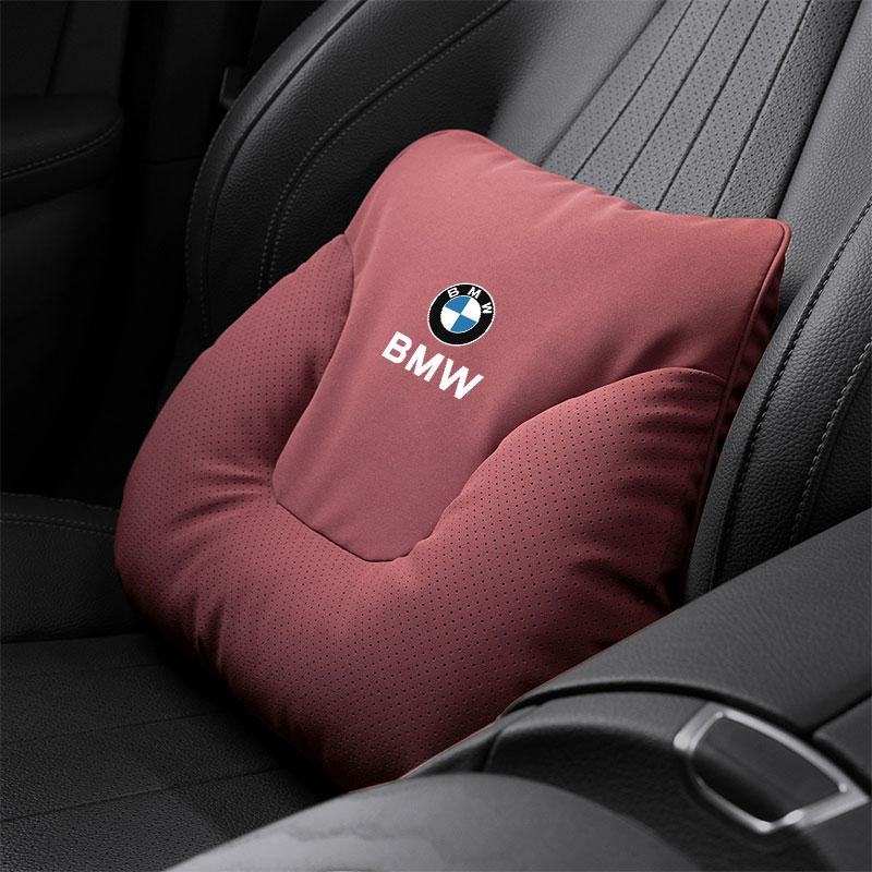 OEBX9 Car Seat Soft Headrest Suede Neck Pillow Waist Cushioning Sticker For BMW G80 G06 G07 G42 G14 G15 G16 F82 F20 F21 F83 M2 M3 M4 M